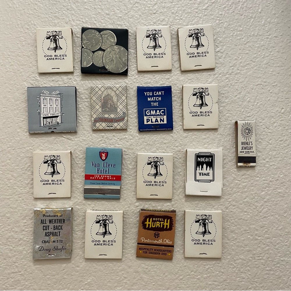 VTG Ohio State Matchbooks Struck & Unstruck Lot Of 17 W/ Duplicates